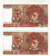 Série De 2 Billets 10 Francs BERLIOZ - Du 6 JUIN 1974 - LES NUMEROS SE SUIVENT - SUP - 1 épinglage - 10 F 1972-1978 ''Berlioz''