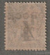 OBOCK - N°25 * (1892) Surchargé : 4 Sur 25c - Unused Stamps