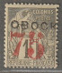 OBOCK - N°30 * (1892) Surchargé : 75 Sur 1fr - Neufs