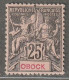 OBOCK - N°39 * (1892) 25c Noir Sur Rose - Nuevos