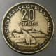 Monnaie Côte Française Des Somalis - 1952  - 20 Francs - Frans-Somaliland