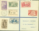 Mauritanie Recommandé Tidjikdja YT N°66 à 71 Exposition Internationale Paris Série Complète CAD Tidjikja 27 DEC 37 - Storia Postale