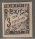 OBOCK - TAXE : N°7 * (1892) 3c Noir - Unused Stamps