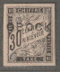 OBOCK - TAXE : N°13 * (1892) 30c Noir - Ungebraucht