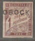 OBOCK - TAXE : N°16 * (1892) 1fr Marron - Signé : Calves - - Unused Stamps