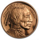 MEDAILLE AMERICAINE EN CUIVRE . INDIAN HEAD BUFFALO . - Andere & Zonder Classificatie