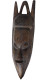 MASQUE TRIBAL A CORNES AFRIQUE NOIRE SORCIER - Arte Africana