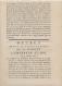 - Le 4 Novembre 1789 ,ordonnance Du Roi - Décret Rendu Au Grand Conseil De Sa Majesté L'empereur Et Le Roi ,le 31 - Decreti & Leggi