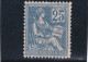 FRANCE - 1900/01-  TYPE MOUCHON - N° 114 - 25 C BLEU - NEUF AVEC TRACE DE CHARNIERE - 1900-02 Mouchon