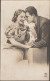 Cartolina Viaggiata Affrancata Francobollo Strappato Copiia Di Fidanzati 1946 Poste Di San Marino - Saint-Marin