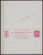 Etat Indépendant Du Congo - EP CP Avec Réponse Càd Bleu MATADI /22 JUIN 1895 Pour Officier Des Pompiers à LIEGE - Ganzsachen