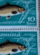 Error Romania 1960, MI# 1927 Pair, FISHES, Crap Printed With Dashed, Used Round Cancel Timișoara - Varietà & Curiosità