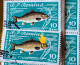Stamps Error Romania 1960 # Mi 1927, FISHES, Crap Printed With Full Circle, Dot, Next To The Letter "ă" Used Stamp - Errors, Freaks & Oddities (EFO)