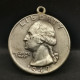 PENDENTIF WASHINGTON QUARTER DOLLAR ARGENT 1949 PHILADELPHIE USA / SILVER 1/4 DOLLAR - 1932-1998: Washington