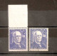 VARIETE N 599 **  1 TB  PAPIER ROSE + BLEU VIOLET AU LIEU OUTREMER - COTE + DE 310 EUROS -  SIGNE CALVES - VOIR SCANN - Unused Stamps