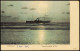 Borkum Dampfer - Sonnenuntergang Ansichtskarte LK Leer Ostfriesland 1905 - Borkum