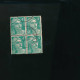 Bloc De 4 Timbres Marianne De Gandon 4F Vert - 1945-54 Maríanne De Gandon