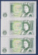 Somerset 3 Consecutive 1 Pound Banknotes DX31 - 1 Pound