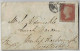 Great Britain 1851 Cover Sent To Market Harborough Stamp Queen Victoria 1 Penny Red Imperforate Corner Letter ID - Covers & Documents