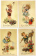 4 Cp Bonne Fête Maman, Enfants Au Jardin Ed. Colorprint Belgium Série 940, Non écrites - Fête Des Mères