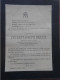 Hollain Prudent-Joseph Delval Chevalier Ordre Léopold Décédé En 1892 à 65 Ans Pour Comtesse Château à Spa - Décès
