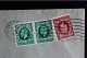 LSC 1/5/1935 OBLI MECA LONDRES 7LO TP GEORGES V THREE HALFPENCE ET HALF PENNY (paire)  POUR MONTBELIARD FRANCE - Storia Postale