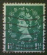 Great Britain, Scott #319, 1955, Used (o), Wilding: Queen Elizabeth II, 1½d, Green - Gebraucht