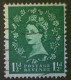 Great Britain, Scott #319, 1955, Used (o), Wilding: Queen Elizabeth II, 1½d, Green - Gebraucht