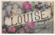 Prénoms - N°67138 - Louise - Bonne Fête - Jeune Femme Avec Des Fleurs - Prénoms