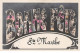 Prénoms - N°67152 - Ste Marthe - Bonne Fête - Lettres Décorées Avec Des Portraits De Jeunes Femmes - Prénoms