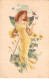 Illustrateurs - N°69312 - Genre Mucha -Lajeunesse Marx & Cie -Jeune Femme Parmi Des Fleurs, Oiseaux - Carte Publicitaire - Mucha, Alphonse