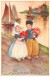 Illustrateurs - N°69324 - Peterson - Bonne Fête - Couple Hollandais Avec Des Tulipes Marchant Au Bord De L'eau, Voiliers - Petersen, Hannes
