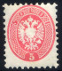 1864-65 LOMBARDO VENETO 5 SOLDI ROSA SCURO N.43a NUOVO* MOLTO FRESCO - UNUSED MH - Lombardije-Venetië