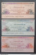 BANKNOTE ITALY MINICHECKS 100 -200 - 300 LIRE BANK OF CHIAVARI AND THE LIGURIAN RIVIERA 1977 UNCIRCULATED - [10] Cheques En Mini-cheques