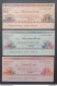 BANKNOTE ITALY MINICHECKS 100 -200 - 300 LIRE BANK OF CHIAVARI AND THE LIGURIAN RIVIERA 1977 UNCIRCULATED - [10] Chèques