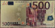 Billet 500 Euro - Réplique Polymère Dorée Feuille D'Or - 500€ - 500 Euro