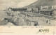 Liguria Genova Nervi Frazione Di Genova Stazione Ferroviaria Veduta Treno Merci In Sosta Animata 1901 (f.picc./v.retro) - Stazioni Con Treni