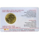 Vatican, 50 Euro Cent, Pape Benoit XVI, Coin Card.FDC, 2010, Rome, Or Nordique - Vatikan