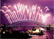 5-4-2024 (1 Z 10) Australia - Postcard Issued From Stamp Booklet - Sydney Harbour Bridge New Year Fire Work +Opera House - Sydney