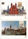 West, East & Berlin Germany, Austria, & Belgium 1990 Set Of 5 FDC Artist Cards - Euro Postal Communications 500th Anniv. - 1981-1990
