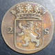 Provincial Dutch Netherlands Hollandia Holland 2 Stuiver 1775 Silver - Provincial Coinage
