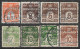 1914-1930 DENMARK Set Of 8 USED STAMPS Perf.14x14½ (Michel # 77,118,120,166,184) CV €6.20 - Oblitérés