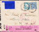 1940. EIRE.  NATIONAL SYMBOLS  3 Pg And 1/- On Very Unusual Small Double Censored PAR AVION O... (Michel 82+) - JF542662 - Storia Postale