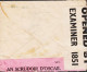 1940. EIRE.  NATIONAL SYMBOLS  3 Pg And 1/- On Very Unusual Small Double Censored PAR AVION O... (Michel 82+) - JF542662 - Cartas & Documentos