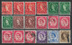 1952-1953 GREAT BRITAIN Set Of 18 USED STAMPS (Scott # 292,294-298,306) CV $5.60 - Used Stamps