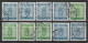 1955 SWEDEN Set Of 10 Used Stamps (Scott # 474-476) CV $2.60 - Usati