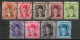 1937-1944 EGYPT SET OF 9 USED STAMPS (Scott # 206-208,210-215) CV $2.10 - Usati