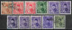 1944-1950 EGYPT Set Of 11 Used Stamps (Scott # 242,243,245,247,249) CV $2.50 - Used Stamps