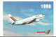 Bulgarian Airlines Balkan Vliegtuig Avion 1998 Kalender Htje - Petit Format : 1991-00