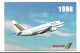 Bulgarian Airlines Balkan Vliegtuig Avion 1998 Kalender Htje - Tamaño Pequeño : 1991-00